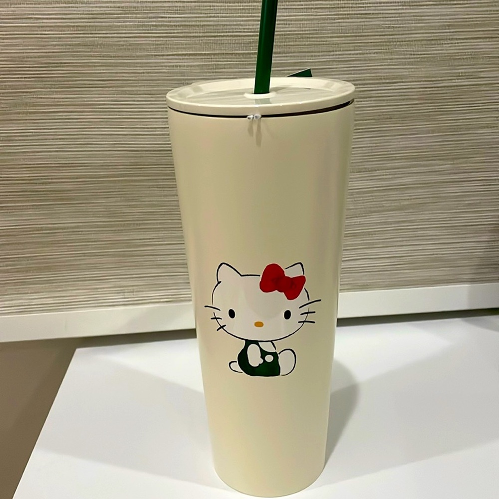 Starbucks NWT Hello Kitty Stainless Steel Cold Cup 2025